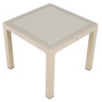 Mandella 90x90 cm Elit Rattan camlı Çöl Beji Masa