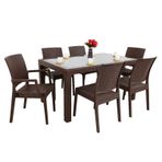 Mandella Elit 90x150 cm 2 Elit Koltuk 4 Elit Sandalye Camlı Masa Takımı