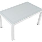 Mandella Elit 90x150 cm Beyaz Camlı Masa