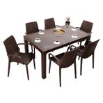 Mandella Elit Rattan 90x150 cm Takımı Nirvana Koltuk Masa Masa Takımı