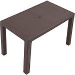 Mandella Kahverengi Elit Rattan Masa 70x120 cm 1 Adet Konforlu ve Dayanıklı Bahçe Mobilyası