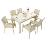 Mandella Krem Elit Rattan 90x150 Zeus Koltuk Masa Takımı