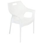 Mandella Star Rattan Beyaz Bahçe Sandalyesi