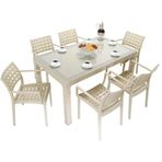 Mandella Wood 90x150 cm Cafe Koltuk Çöl Beji Camlı Masa Takımı