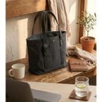 Mandosi Mumlu Kanvas Omuz Çantası - Mıknatıslı, Günlük Kullanım, Ekstra Cepli, Tote Bag - 7256 - Siyah