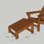 Mandu Adirondack Ayak Uzatma Standı - Gri