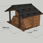 Mandu Su Geçirmez İki Katlı Kedi Evi Açık Kahverengi