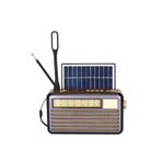 Manessa Güneş Panelli Nostaljik Radyo Fm Ahşap Görünümlü Bluetooth Hoparlör Ahşap Renk Vintage Usb Sd BT