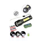 Manessa Ms-ultra Güçlü 2000 Lumens + 5w Cob Led Usb Şarjlı Su Geçirmez El Feneri Kutulu Kamp Feneri Avcılık Karışık Çok Renkli