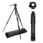 Manfrotto 500x video kafası, Hibrit ONE Tripod ile, fotoğraf ve video kiti, 5 kg taşıma kapasitesi, tesviye kolonu, 90° yatay sütun, Quick Release sistemi, DSLR ve aynasız kameralar için