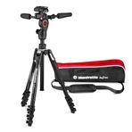 Manfrotto Befree 3-Way Live Advanced Kamera Tripod kiti, Alüminyum Seyahat Tripodu, Kol Kilidi, 3 Yollu Sıvı Kafalı, Fotoğraf ve Video için, Vlog Ekipmanları, Taşıma Çantalı (MKBFRLA4BK-3WUS), Siyah