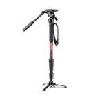 Manfrotto Eleman Mİİ Video Kiti Alüminyum sıvı Monopod kafa, ince ve hafif, 4 kg'a kadar yüklenebilir, katlanabilir sıvı taban, 4 Bölüm, döner kilitler, aynasız ve DSLR kameralar için