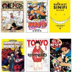 Manga Başlangıç Seti 6'lı One Piece-Naruto-Iblis Keser- Suikast Sınıfı-Tokyo Revengers-Kahramanlıkakademim 1. Ciltler - Hayır