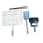 Mangal Aksesuar Seti-ızgara 30-40cm -kürek-maşa-yelpaze
