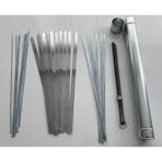 Mangal Set-Paslanmaz Krom Adana Kebap Kuşbaşı Ciğer Şiş Kabı Maşa