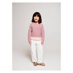 MANGO Baby Püsküllü düz kesim jean pantolon