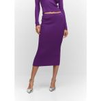 Mango Fitilli Midi Etek - S - Mor
