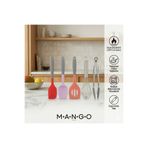 Mango Home 5'li Silikon Spatula Mutfak Seti – Isıya Dayanıklı Yanmaz Yapışmaz 20 cm