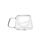 Mango Home Çift Cidarlı Borosilikat Cam Kupa 210 ml - Çay ve Kahve Bardağı - Atatürk İmzalı - Isıya Dayanıklı Double Wall - Beyaz