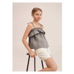 MANGO Kids Volanlı Bağ Detaylı Bluz