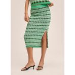Mango Lurex Örme Etek - Yeşil - S