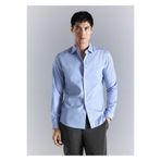 MANGO Man Non-iron çizgili comfort stretch pamuklu gömlek