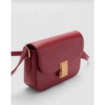 Mango Metal Kapamalı Omuz Çantası - 508-Bordo