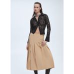 Mango Pilili midi etek - 34 - Koyu Camel