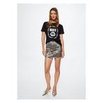 MANGO Siyah Kadın T-Shirt 37046320