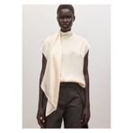 MANGO Woman %100 ipek fular yaka bluz