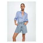 Mango Woman 37020079 Paperbag Siyah Kadın Denim Şort