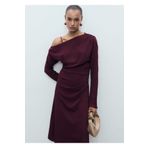MANGO Woman Asimetrik midi elbise