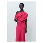 MANGO Woman Asimetrik Modal Elbise