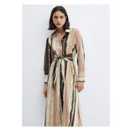 MANGO Woman Batik Bağ Detaylı Gömlek Elbise