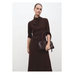 MANGO Woman Büzgülü drape yaka elbise