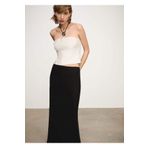 MANGO Woman Çizgili bandeau bluz