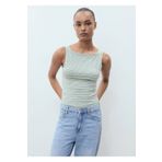 MANGO Woman Çizgili kayık yakalı bluz