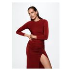 MANGO Woman Dantelli Saten Elbise