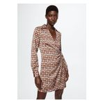 Mango Woman Desenli Anvelop Kesim Elbise