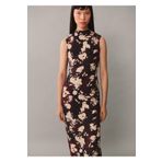 MANGO Woman Desenli midi elbise