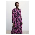 MANGO Woman Desenli şifon elbise