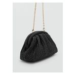 MANGO Woman Doğal lif clutch çanta