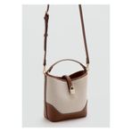 MANGO Woman Dokulu bucket çanta