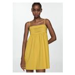 MANGO Woman Drape yaka elbise