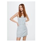 Mango Woman Fermuarlı Denim Elbise