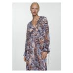 MANGO Woman Fırfırlı paisley elbise