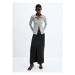 MANGO Woman Gri Kadın Gömlek 57075809