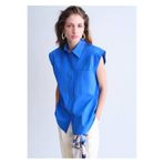 MANGO Woman Kolsuz poplin gömlek