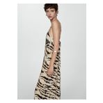 MANGO Woman Leopar Desenli Uzun Elbise