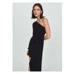 Mango Woman Maksi çiçekli asimetrik elbise